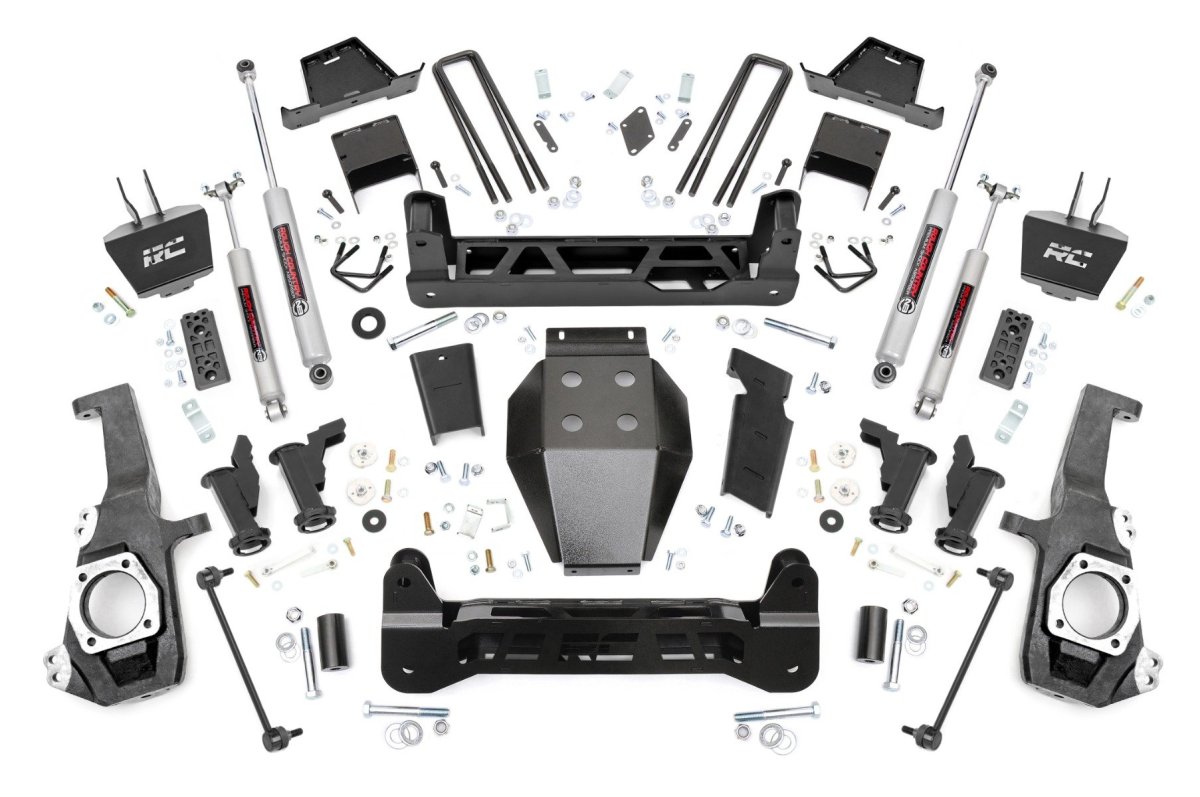 Chevrolet Silverado 2500 HD Suspension Lift Kit - Rough Country - 7 Inch Lift Kit with Torsion Drop - '20-'25
